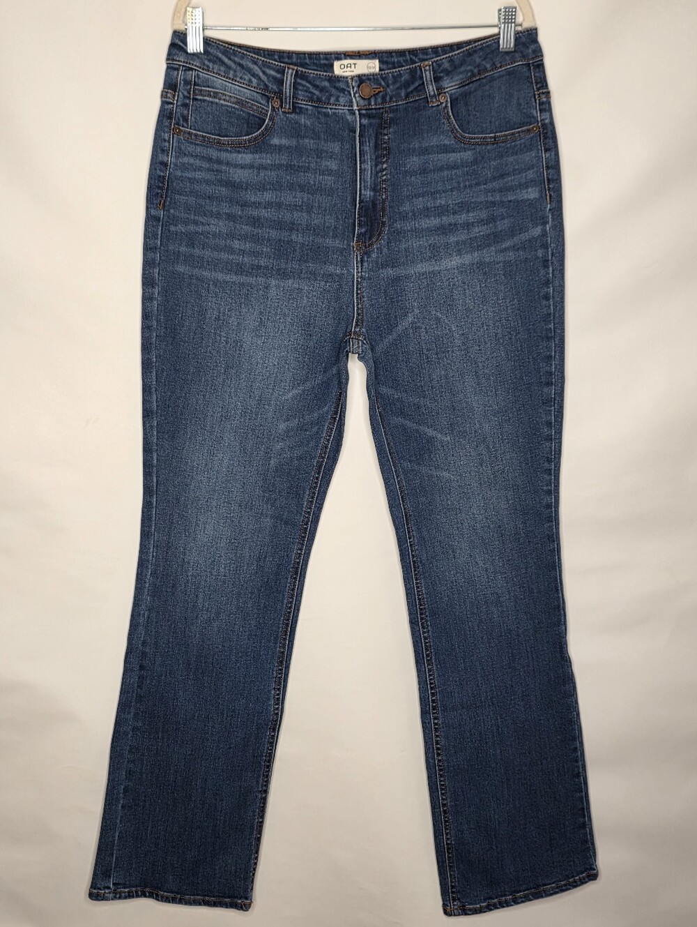 OAT New York Bootcut Hi-rise Jeans Size 12/31 Medium Wash Denim‎ Stretch Western